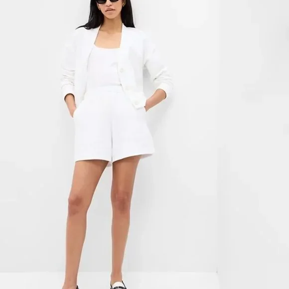 Gap Off White Rib Easy Shorts/NWT/Various - Picture 1 of 11